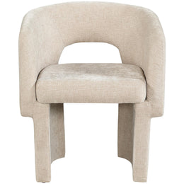 Meridian Emmet Beige Chenille Fabric Dining Chair / Accent Chair