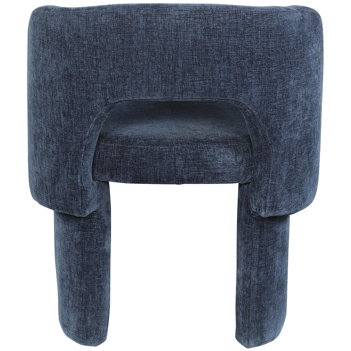 Meridian Emmet Navy Chenille Fabric Dining Chair / Accent Chair