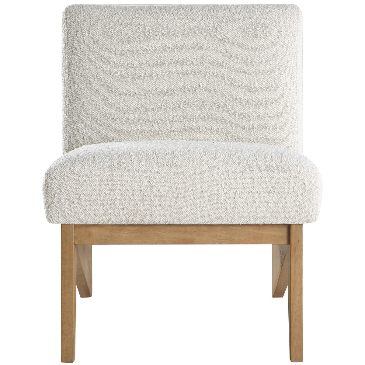 Meridian Chapman Cream Boucle Fabric Accent Chair
