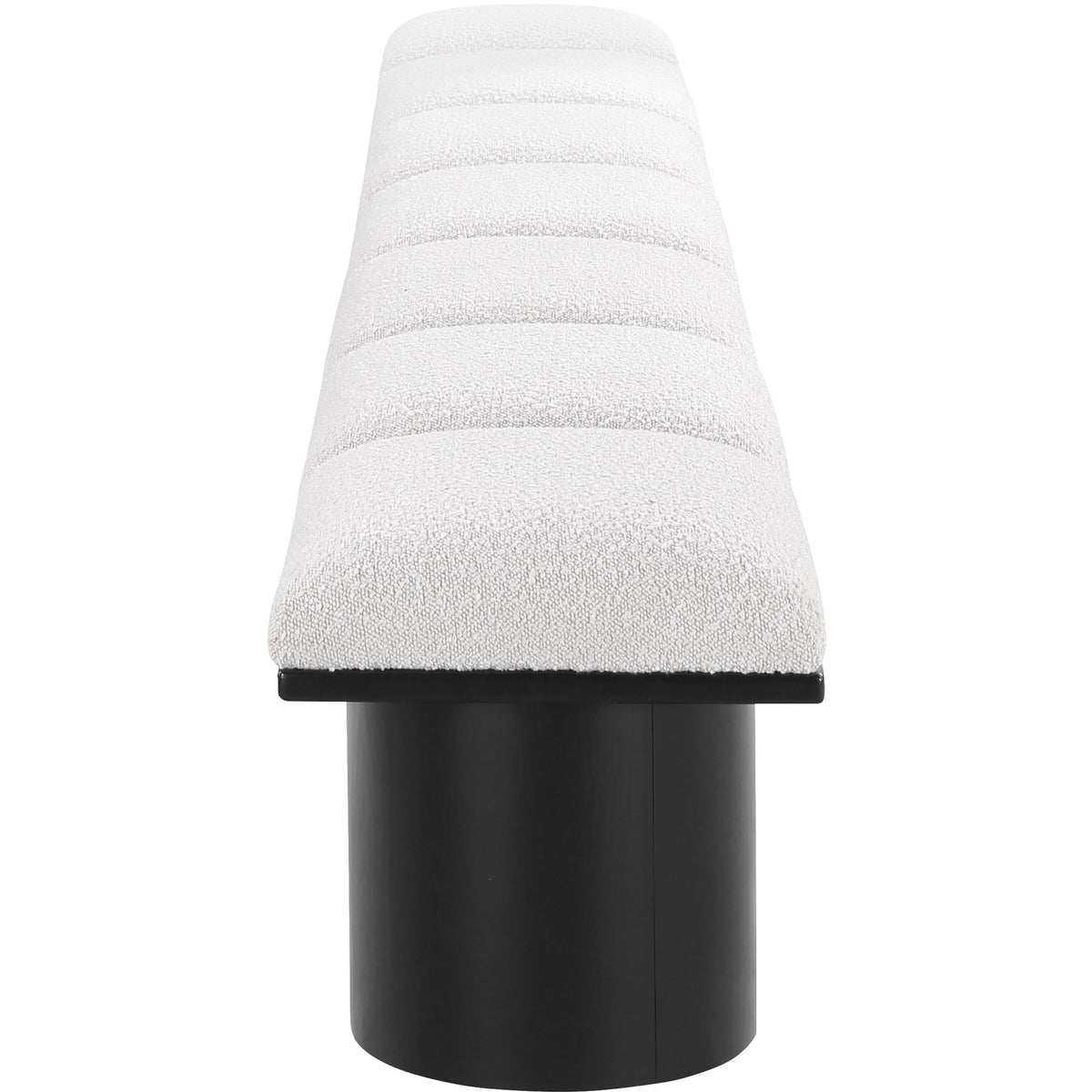 Meridian Pavilion Cream Boucle Fabric Bench