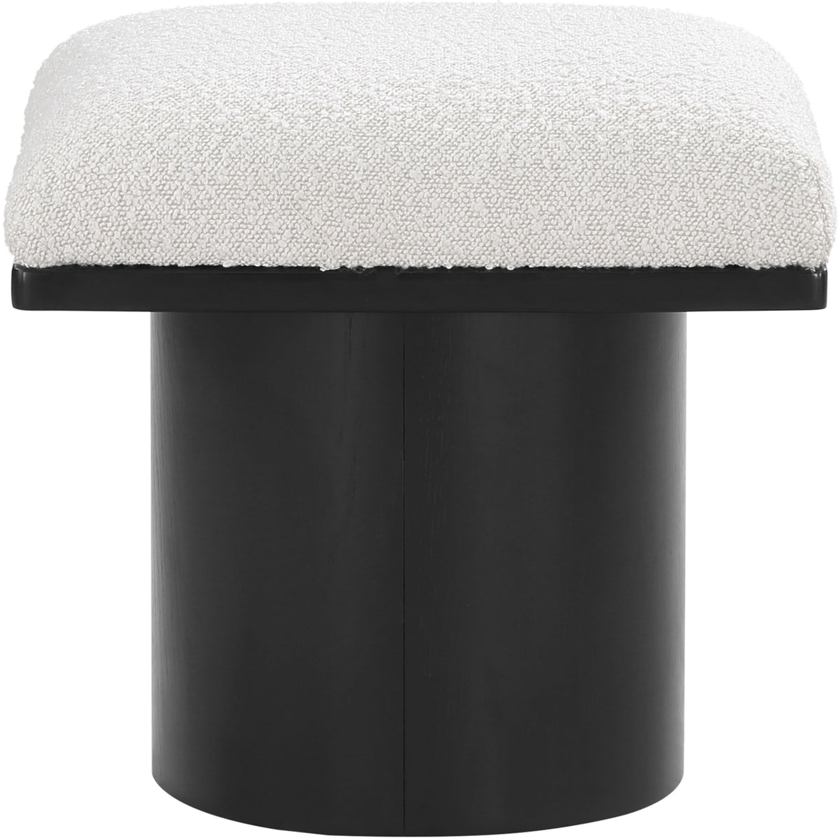 Meridian Pavilion Cream Boucle Fabric Bench/Stool