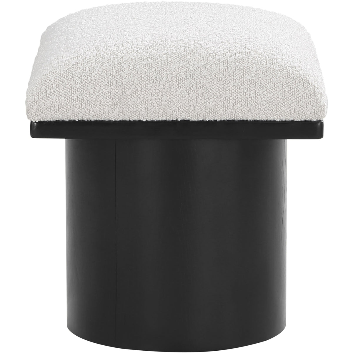 Meridian Pavilion Cream Boucle Fabric Bench/Stool