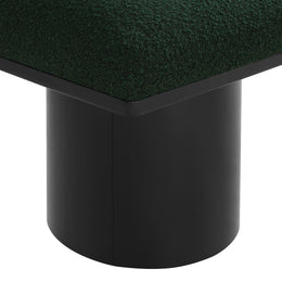 Meridian Pavilion Green Boucle Fabric Bench