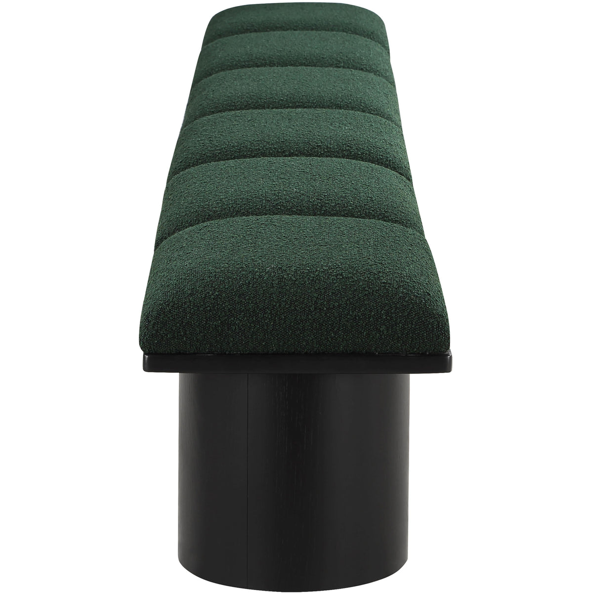 Meridian Pavilion Green Boucle Fabric Bench