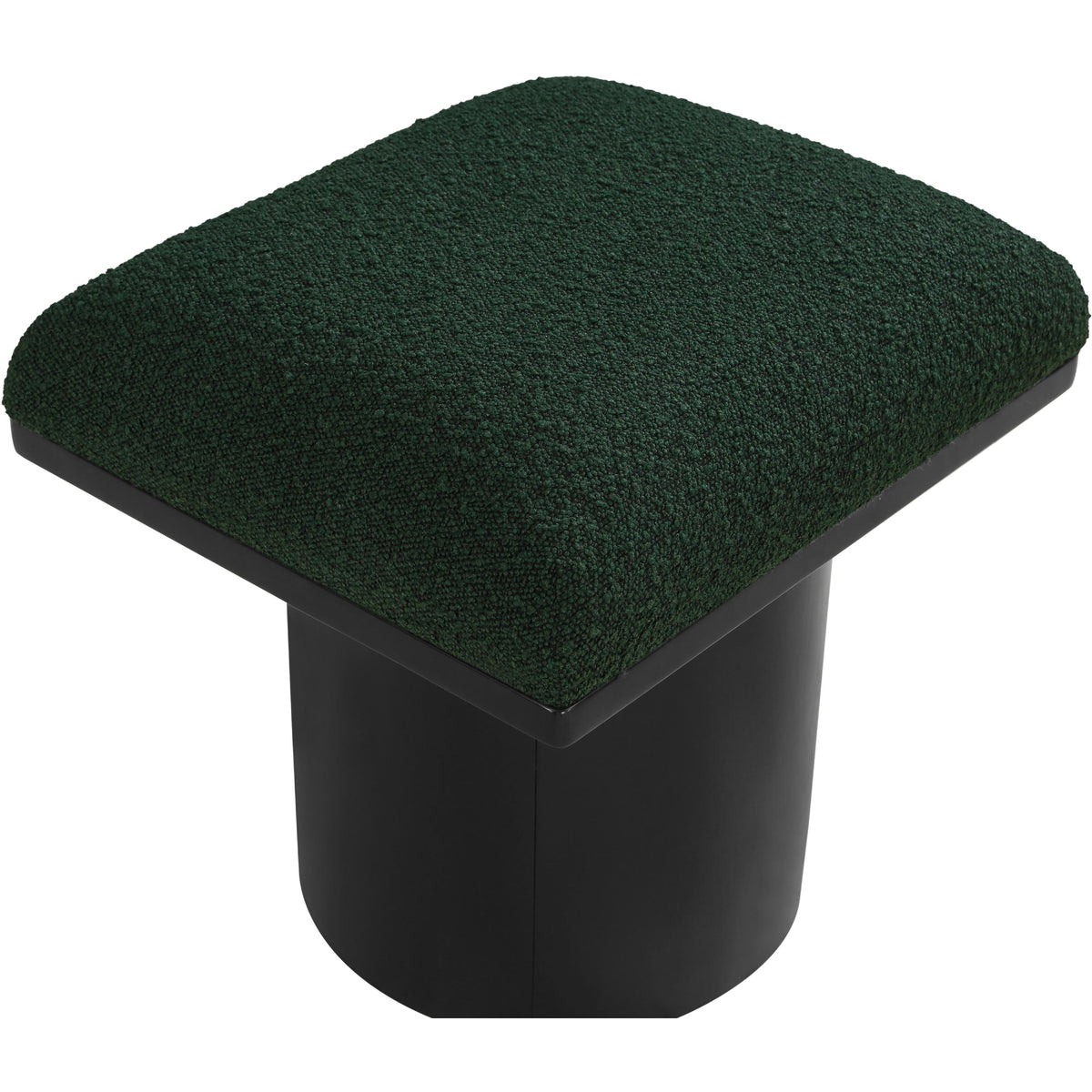 Meridian Pavilion Green Boucle Fabric Bench/Stool