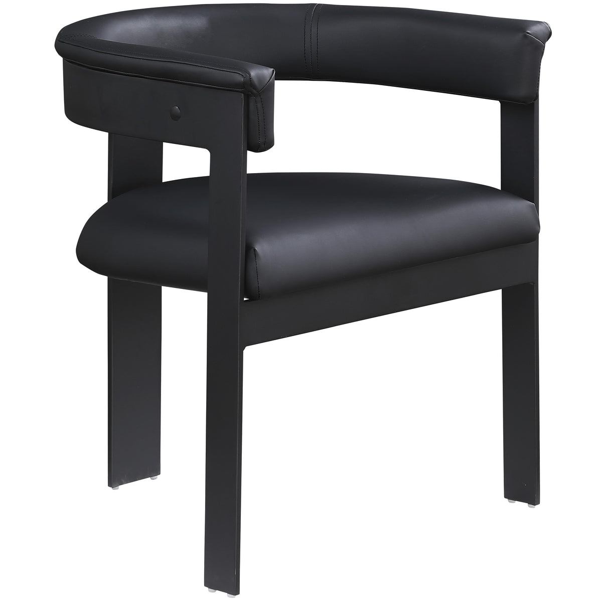 Meridian Romeo Black Vegan Leather Dining Chair
