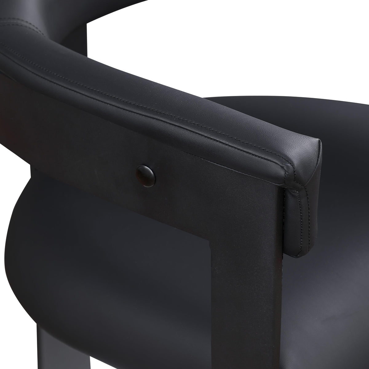Meridian Romeo Black Vegan Leather Dining Chair