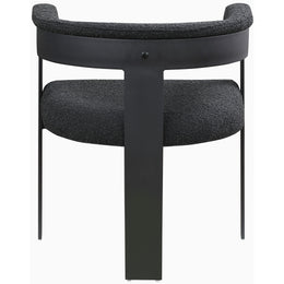 Meridian Romeo Black Boucle Fabric Dining Chair