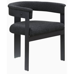 Meridian Romeo Black Boucle Fabric Dining Chair