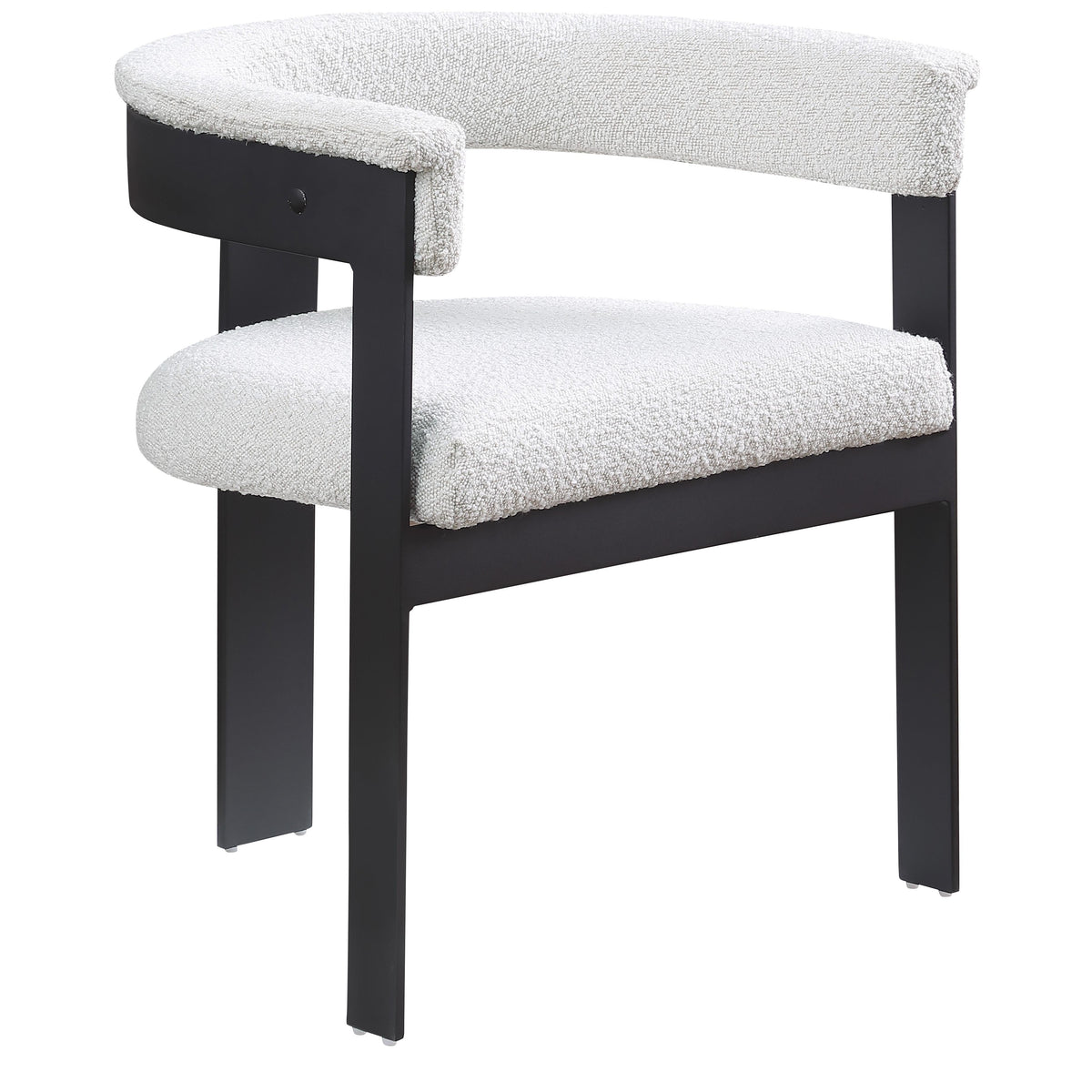 Meridian Romeo Cream Boucle Fabric Dining Chair