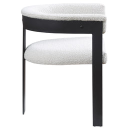 Meridian Romeo Cream Boucle Fabric Dining Chair