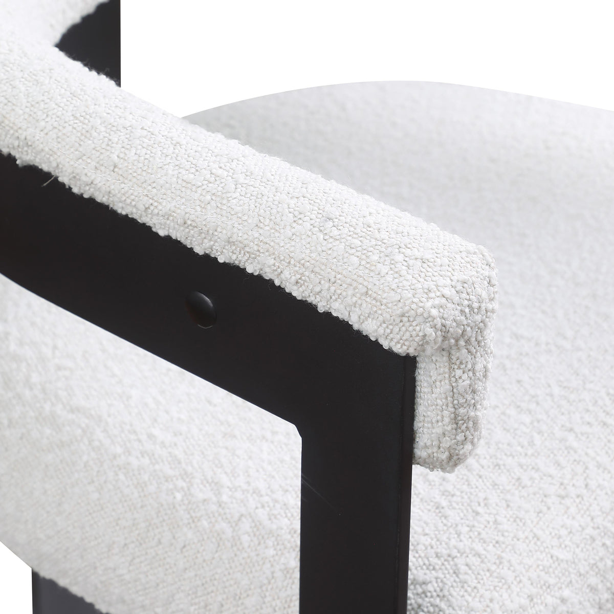Meridian Romeo Cream Boucle Fabric Dining Chair