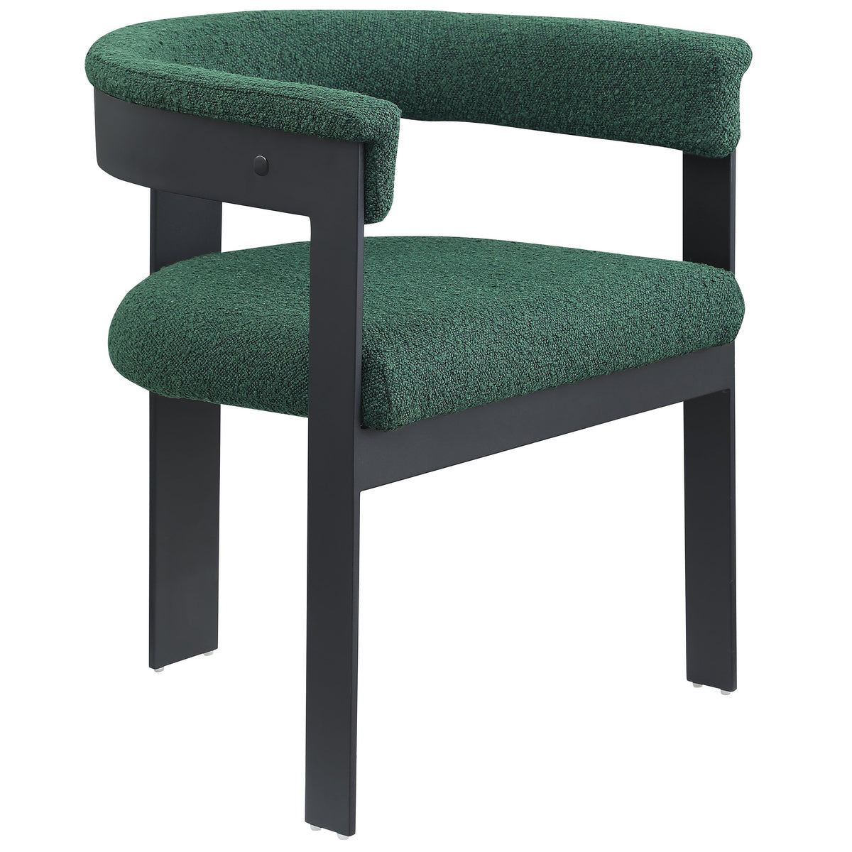 Meridian Romeo Green Boucle Fabric Dining Chair