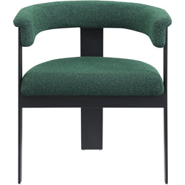 Meridian Romeo Green Boucle Fabric Dining Chair