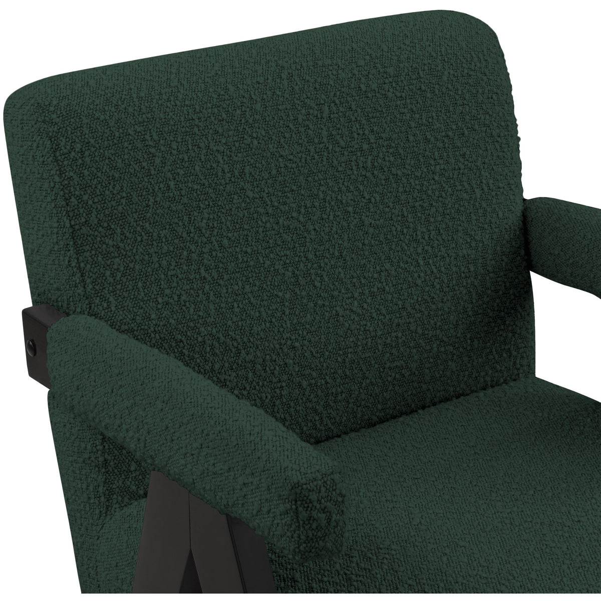 Meridian Woodloch Green Boucle Fabric Accent Chair