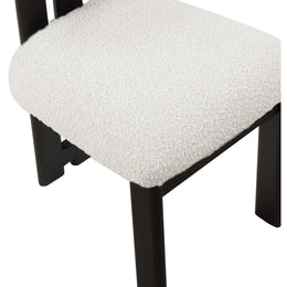 Meridian Napa Cream Boucle Fabric Dining Chair