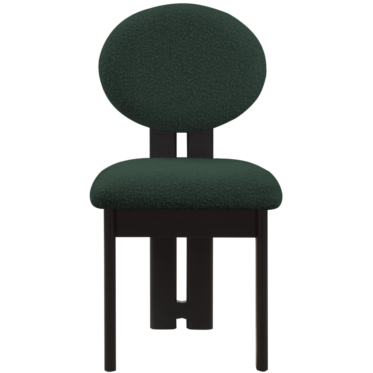 Meridian Napa Green Boucle Fabric Dining Chair