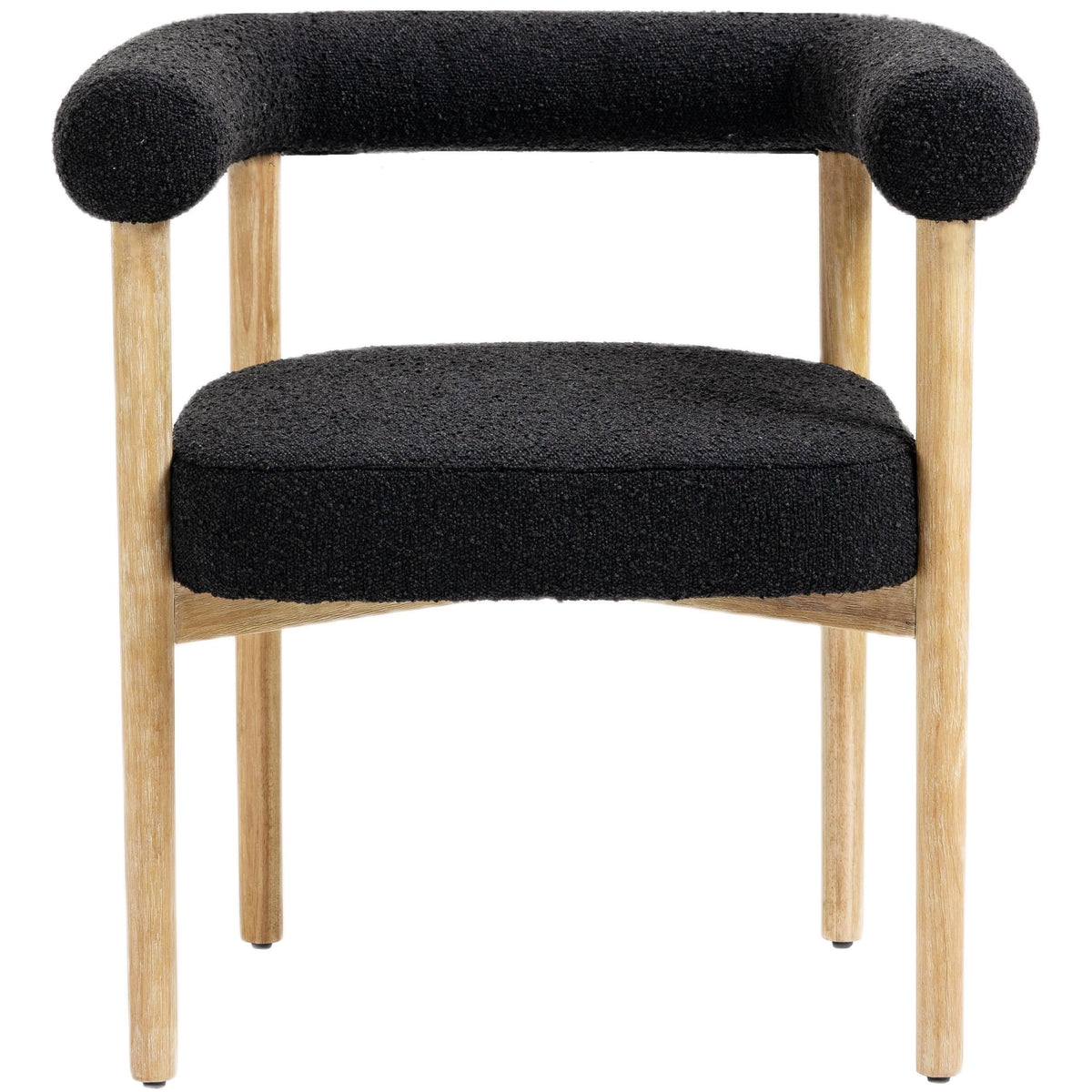 Meridian Hyatt Black Boucle Fabric Dining Chair