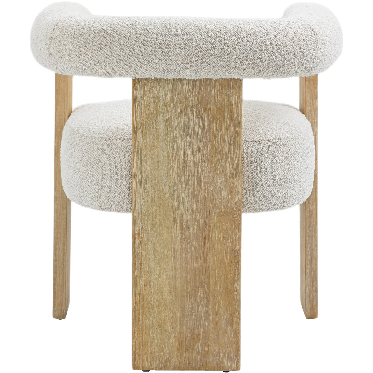 Meridian Barrel Cream Boucle Fabric Dining Chair