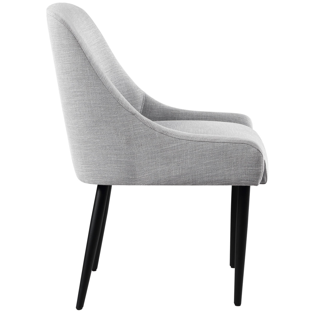 Meridian Camden Grey Linen Textured Fabric Dining Chair