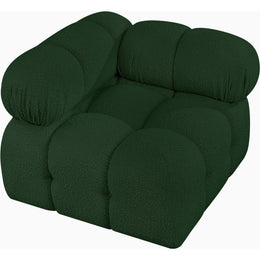Meridian Ames Green Boucle Fabric Corner