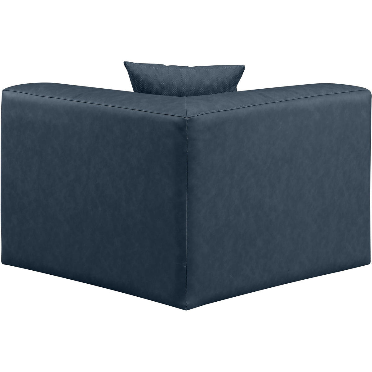 Meridian Cube Navy Blue Vegan Leather Corner Chair