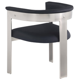 Meridian Romeo Black Vegan Leather Dining Chair