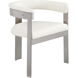 Meridian Romeo Cream Vegan Leather Dining Chair