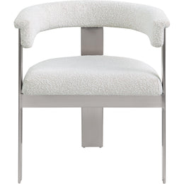 Meridian Romeo Cream Boucle Fabric Dining Chair