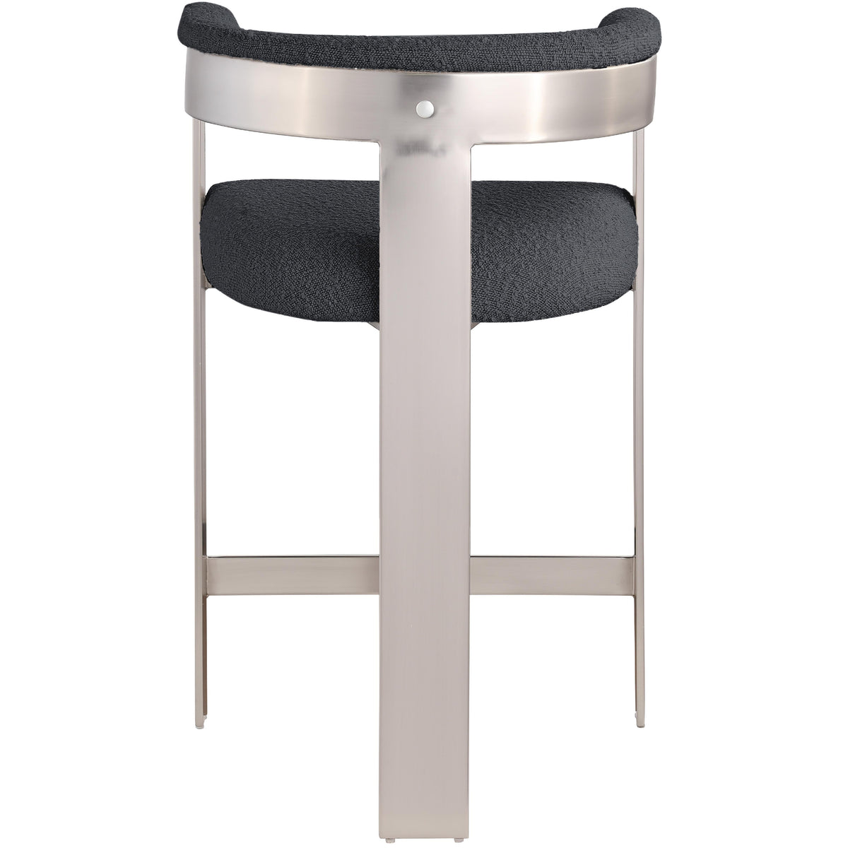 Meridian Romeo Black Boucle Fabric Counter Stool