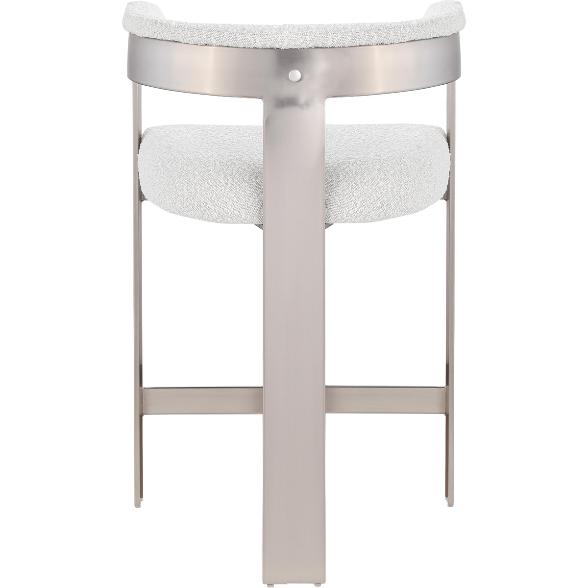 Meridian Romeo Cream Boucle Fabric Counter Stool