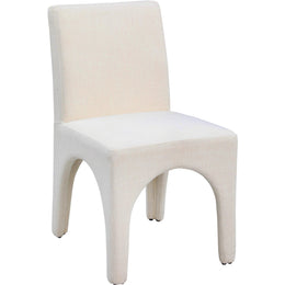 Meridian Gramercy Beige Linen Textured Fabric Dining Chair