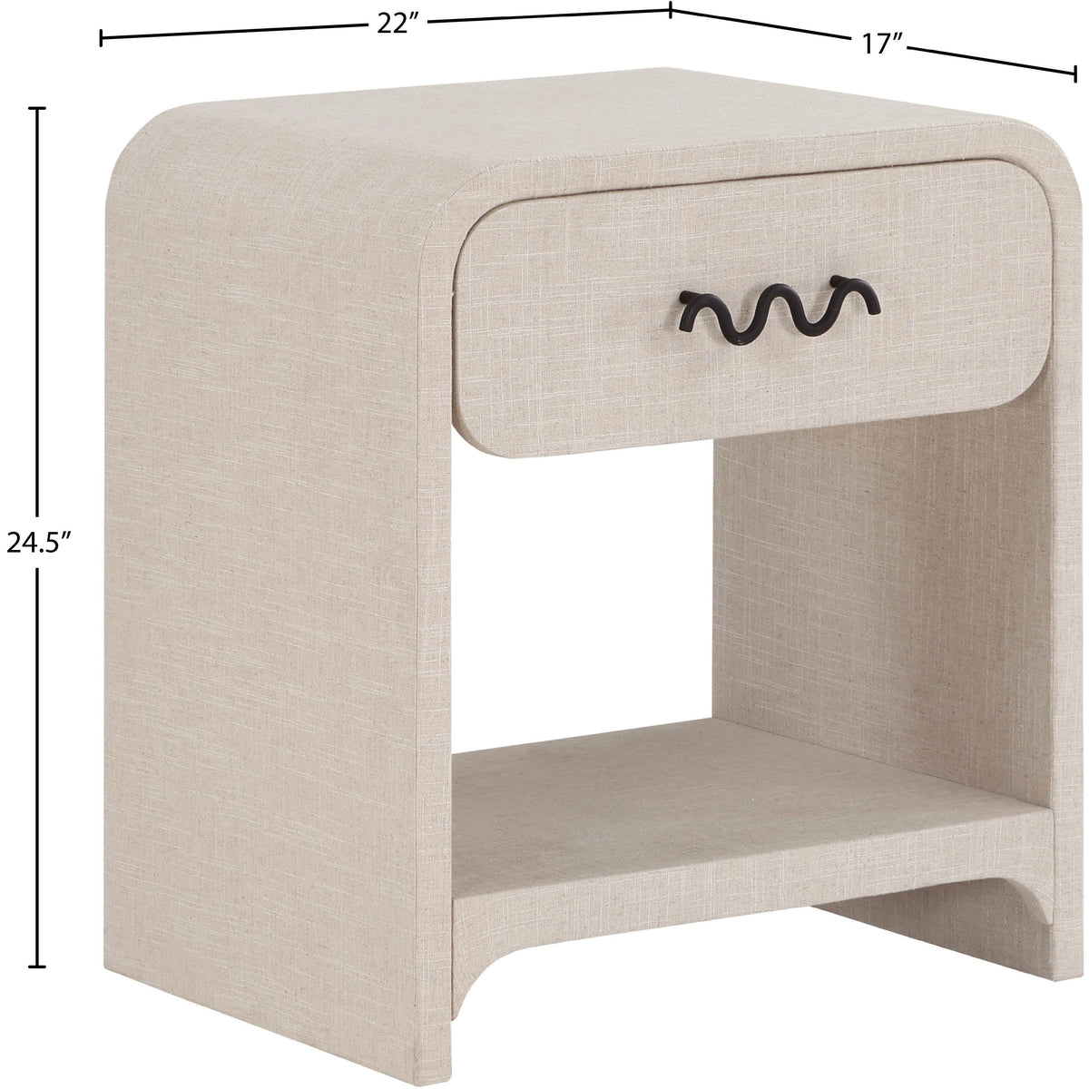 Meridian Medley Cream Night Stand / Side Table