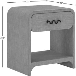 Meridian Medley Grey Night Stand / Side Table