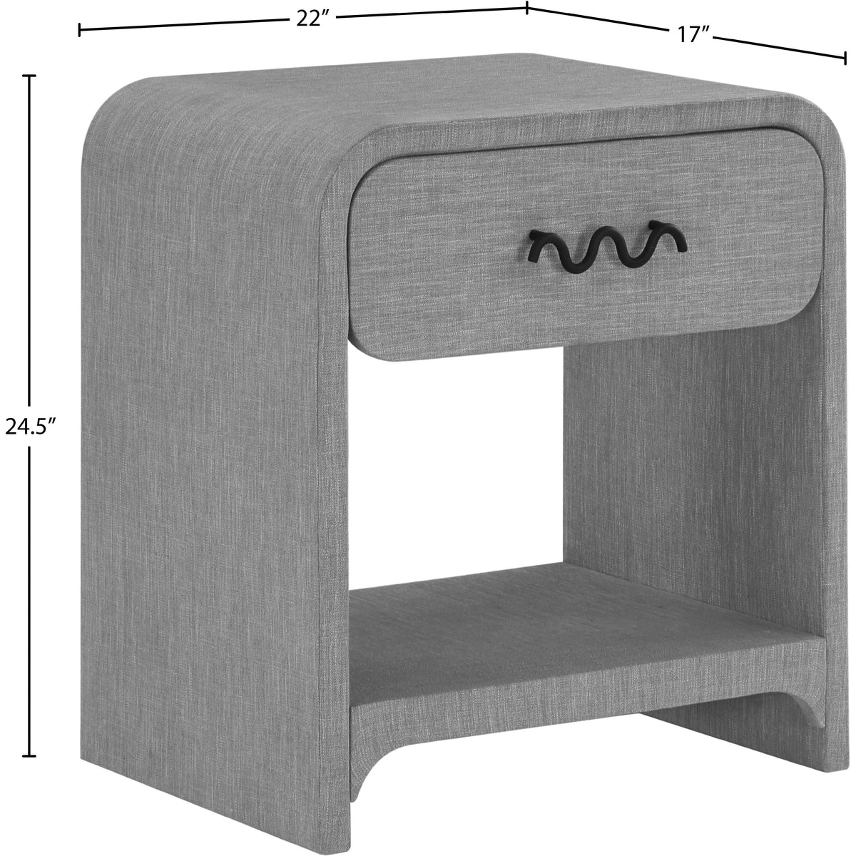 Meridian Medley Grey Night Stand / Side Table