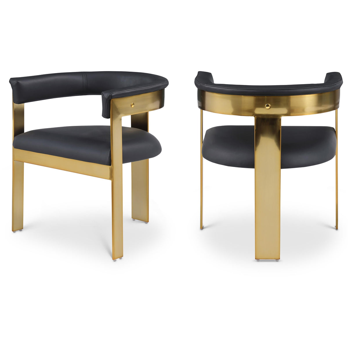 Meridian Romeo Black Vegan Leather Dining Chair