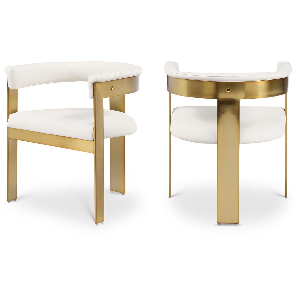 Meridian Romeo Cream Vegan Leather Dining Chair
