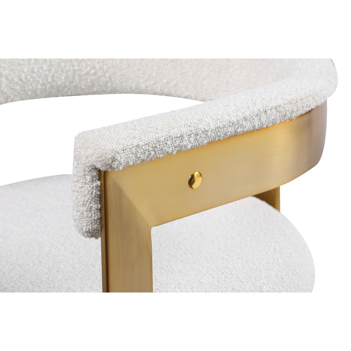 Meridian Romeo Cream Boucle Fabric Dining Chair