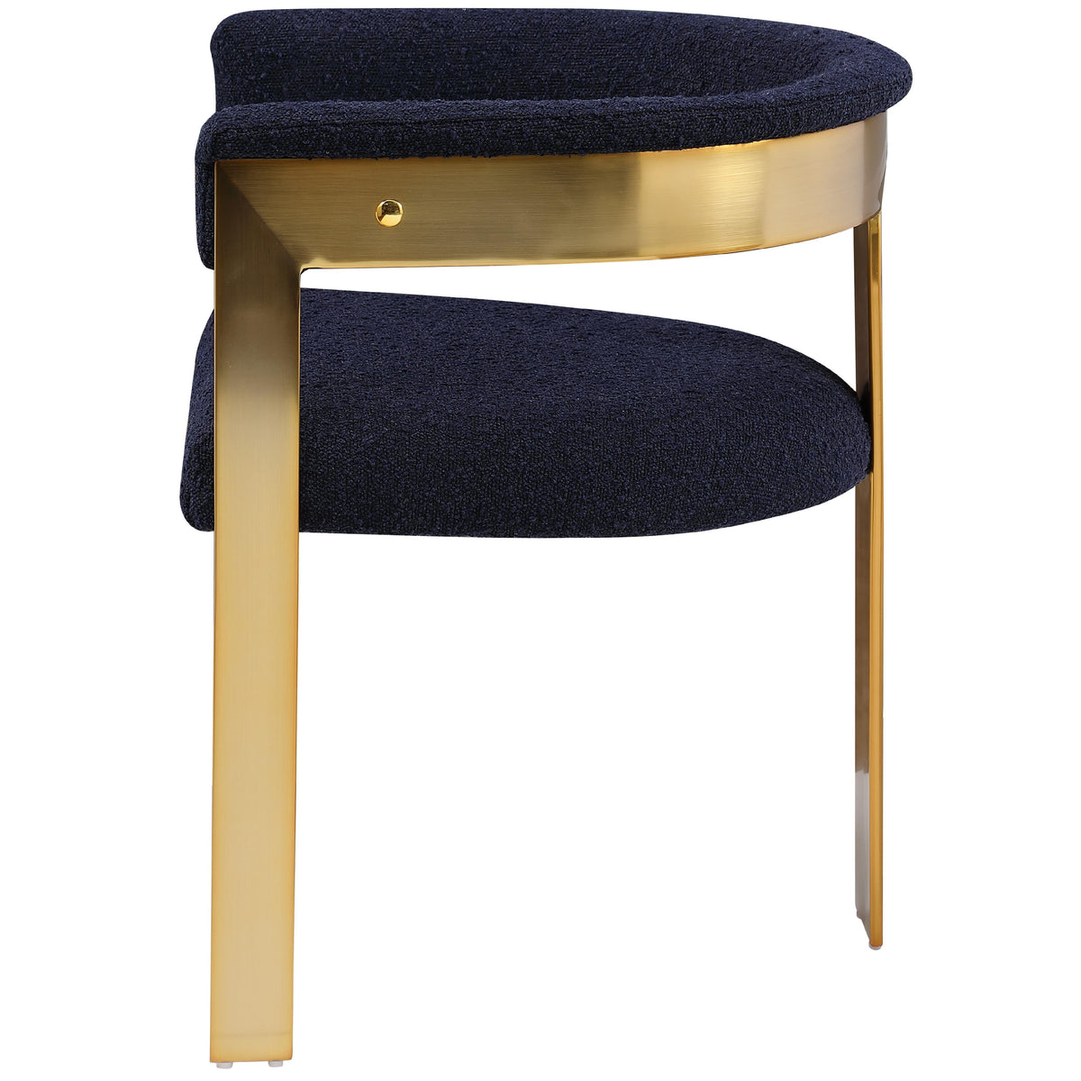 Meridian Romeo Navy Boucle Fabric Dining Chair