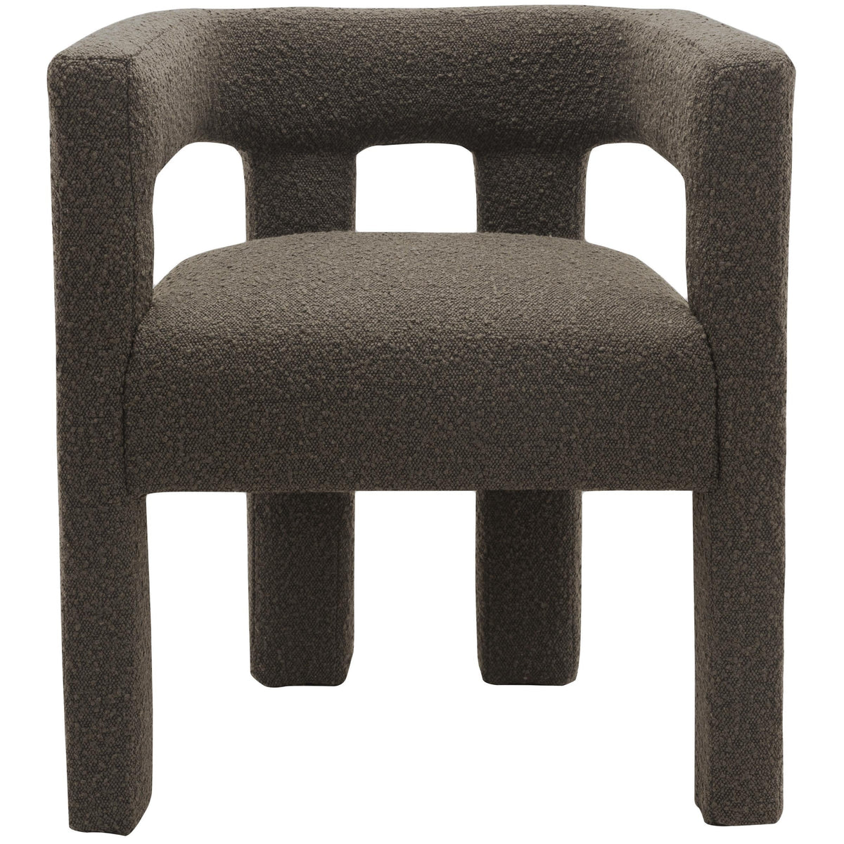 Meridian Athena Brown Boucle Fabric Accent/Dining Chair