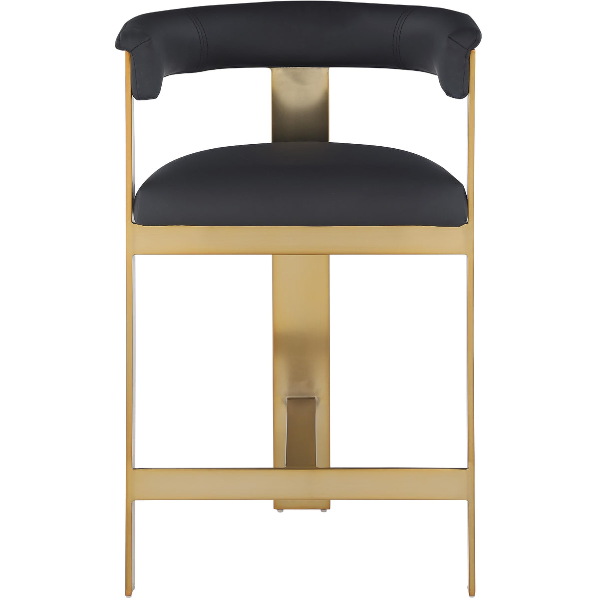 Meridian Romeo Black Vegan Leather Counter Stool