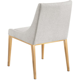 Meridian Haines Beige Polyester Fabric Dining Chair