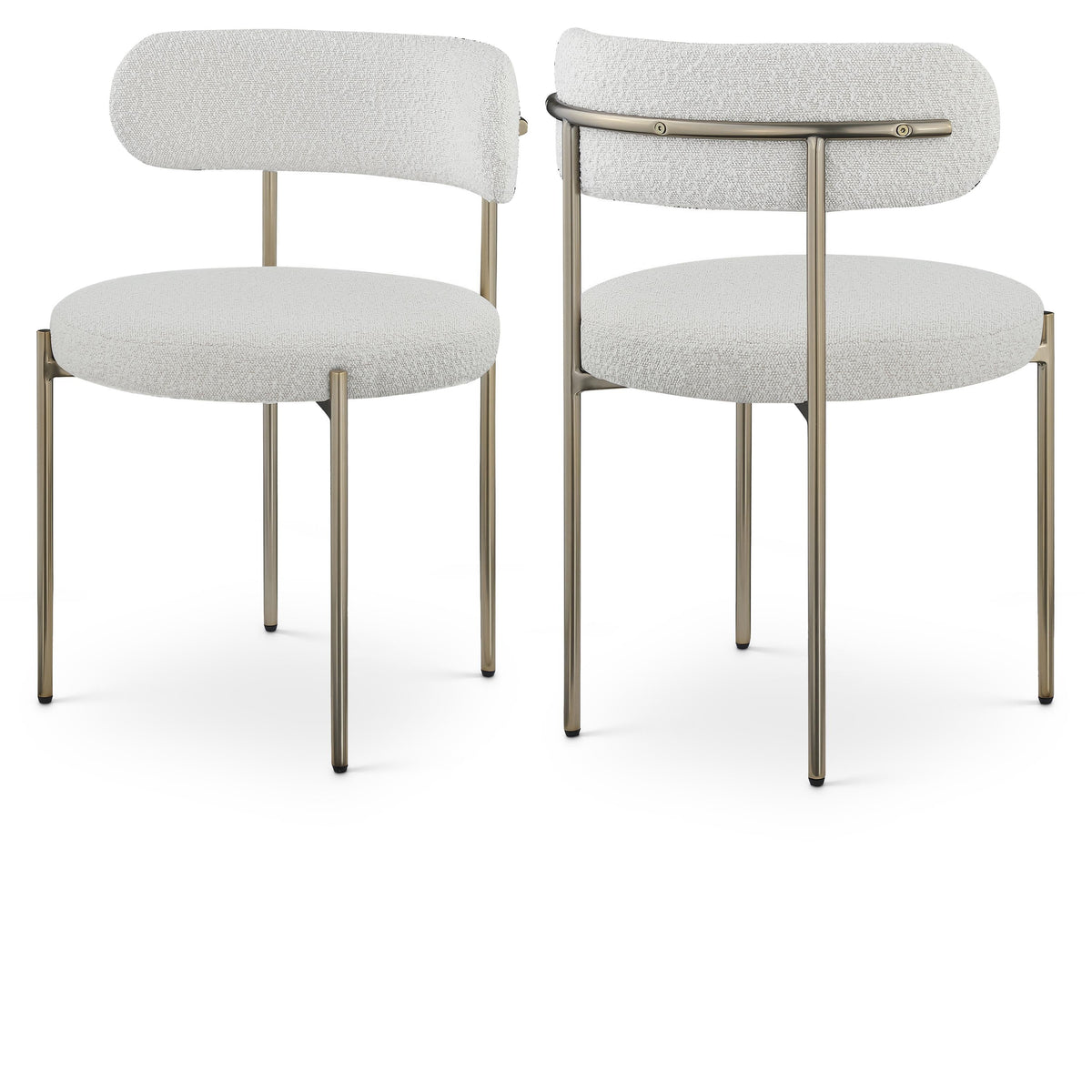 Meridian Beacon Cream Boucle Fabric Dining Chair