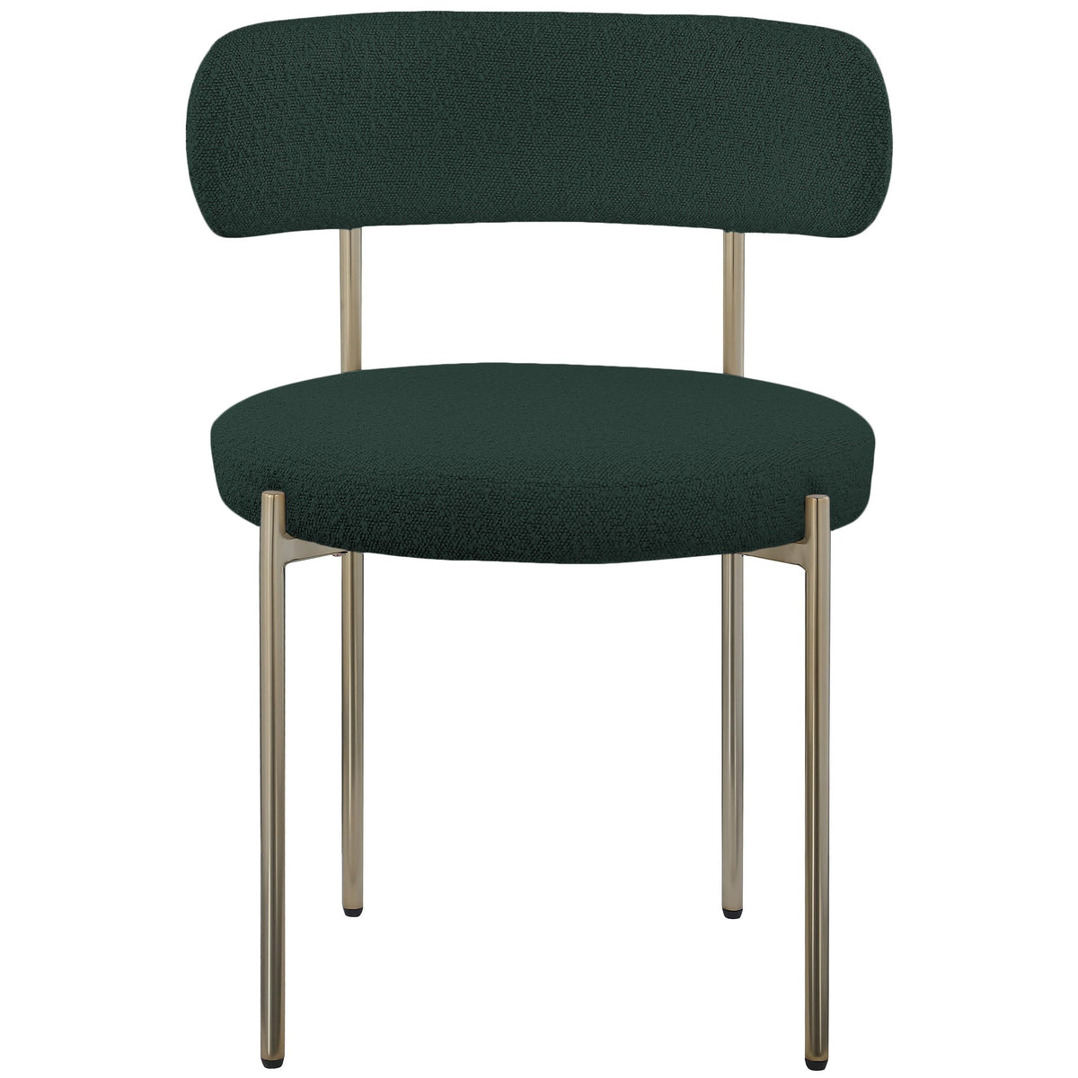 Meridian Beacon Green Boucle Fabric Dining Chair