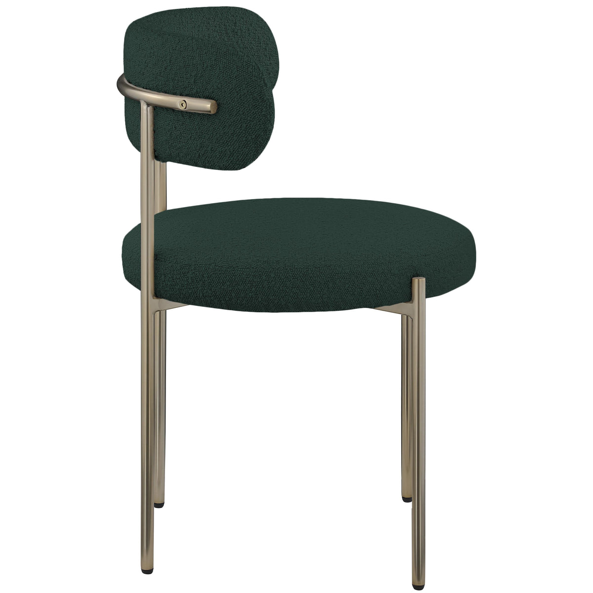 Meridian Beacon Green Boucle Fabric Dining Chair