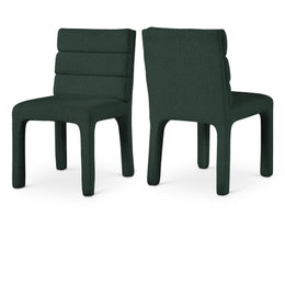 Meridian Kai Green Boucle Fabric Dining Chair