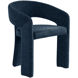 Meridian Rendition Navy Plush Fabric Dining Chair