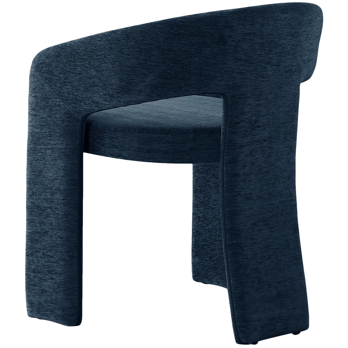 Meridian Rendition Navy Plush Fabric Dining Chair