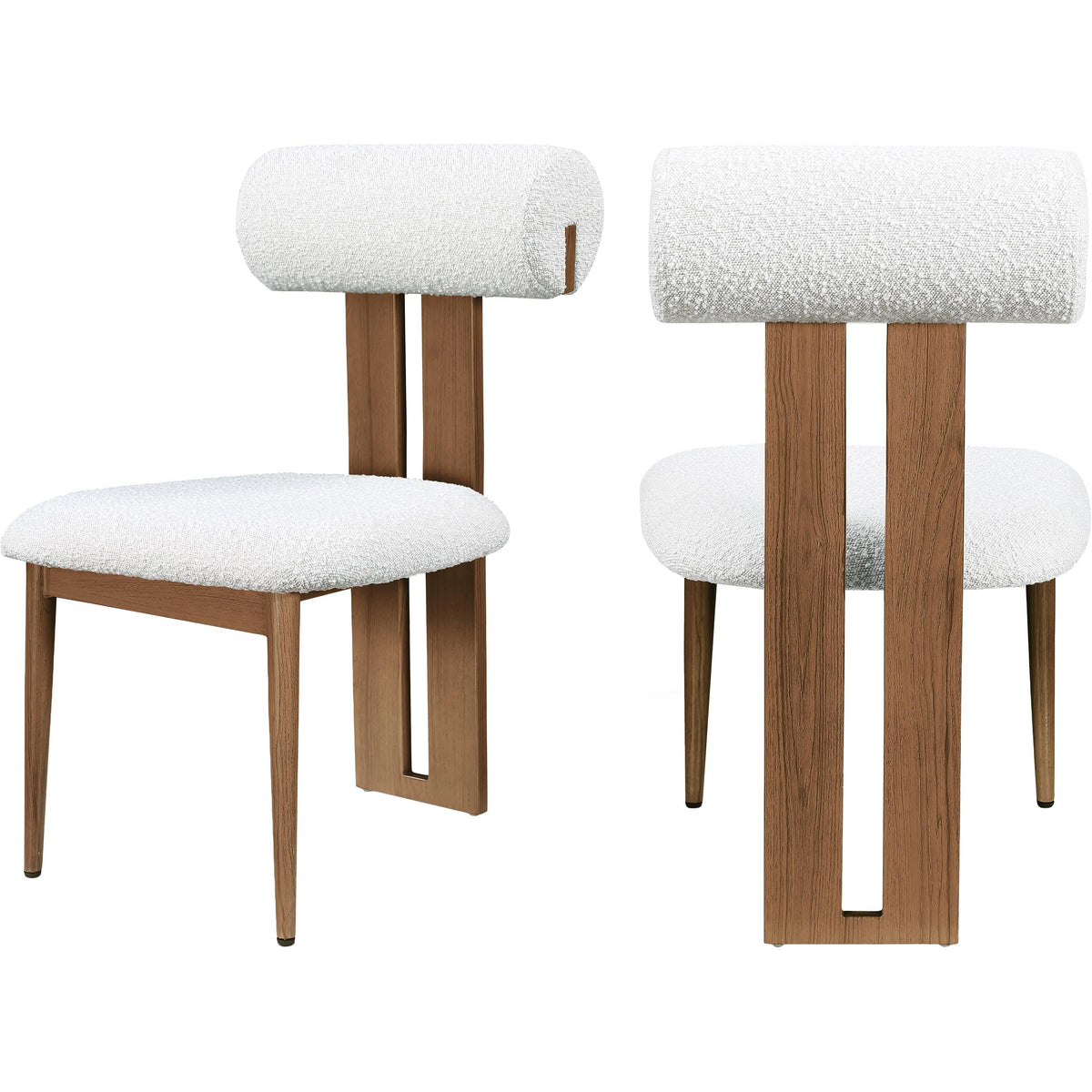 Meridian Dario Cream Boucle Fabric Dining Chair