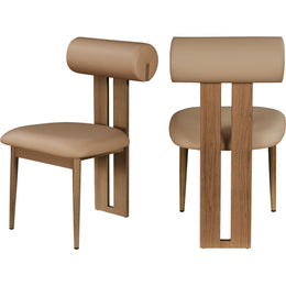 Meridian Dario Tan Vegan Leather Dining Chair